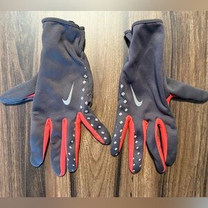 Nike Gray Dri Fit Running Gloves